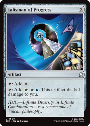 Talisman of Progress (Surge Foil) (TRC-508) [Commander: Star Trek] Foil