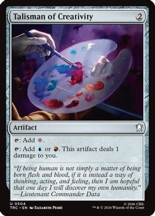Talisman of Creativity (Surge Foil) (TRC-504) [Commander: Star Trek] Foil