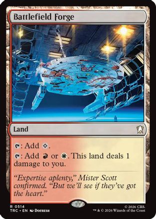 Battlefield Forge (Surge Foil) (TRC-514) [Commander: Star Trek] Foil