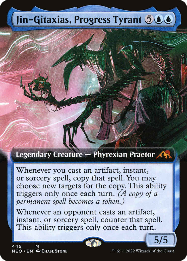 Jin-Gitaxias, Progress Tyrant (NEO-445) - Kamigawa: Neon Dynasty: (Extended Art) Foil