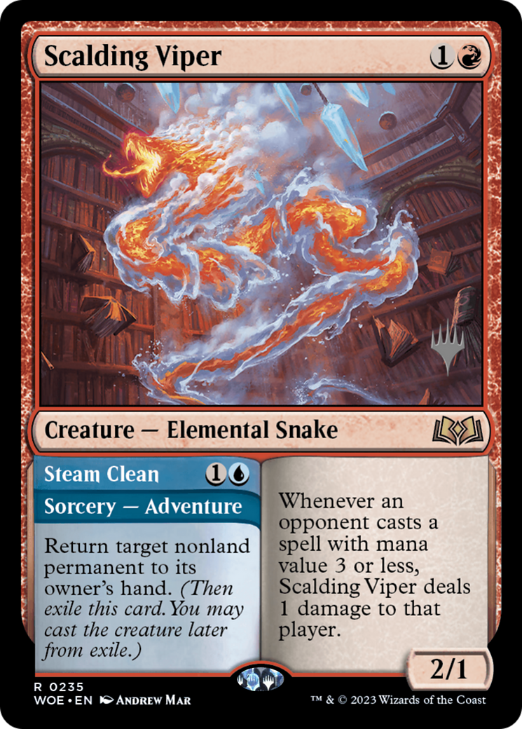 Scalding Viper // Steam Clean (PPWOE-235) - Wilds of Eldraine Promos (Promo Pack)
