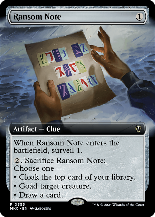 Ransom Note (MKC-355) - Murders at Karlov Manor Commander: (Extended Art)