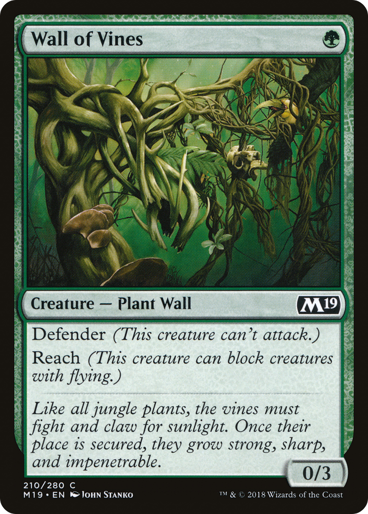 Wall of Vines (M19-210) - Core Set 2019 Foil