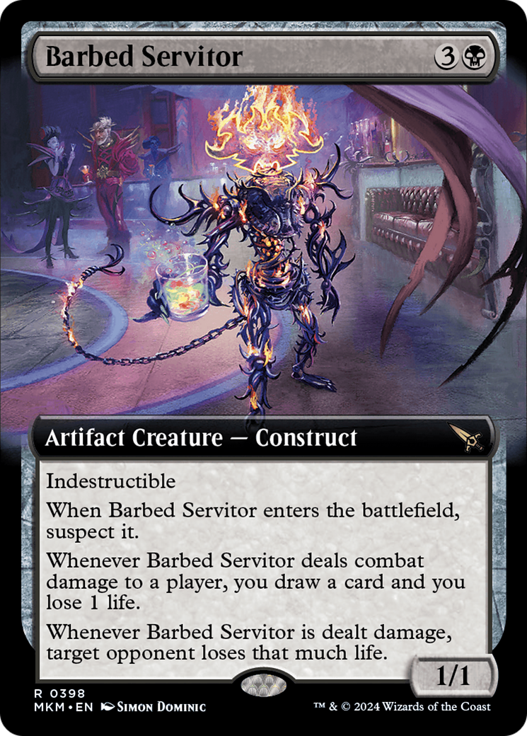 Barbed Servitor (MKM-398) - Murders at Karlov Manor: (Extended Art) Foil