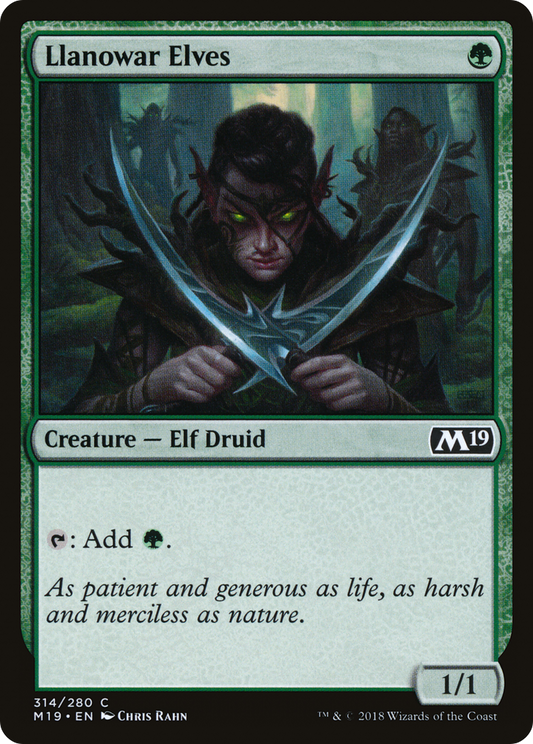 Llanowar Elves (M19-314) - Core Set 2019