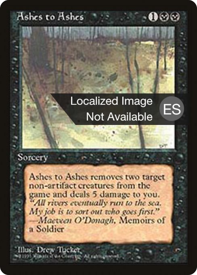 Ashes to Ashes (4BB-119) - Fourth Edition Foreign Black Border