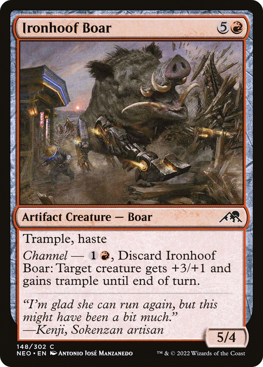 Ironhoof Boar (NEO-148) - Kamigawa: Neon Dynasty Foil