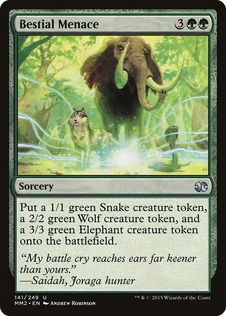 Bestial Menace  (MM2-141) - Modern Masters 2015 Foil