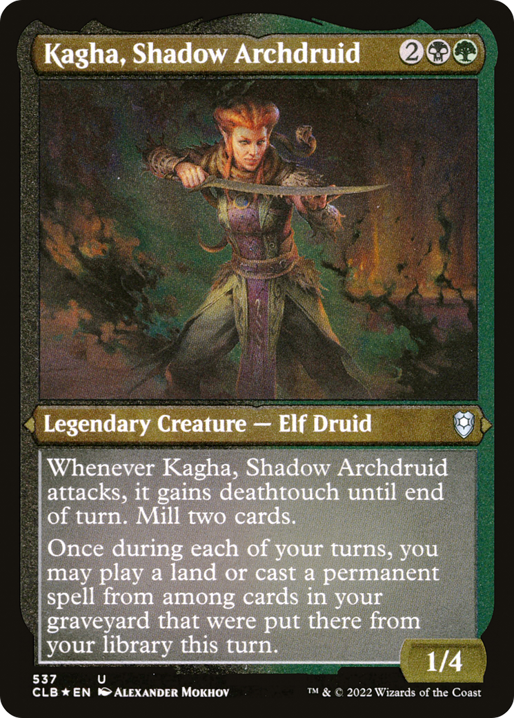 Kagha, Shadow Archdruid (CLB-537) - Commander Legends: Battle for Baldur's Gate Etched Foil