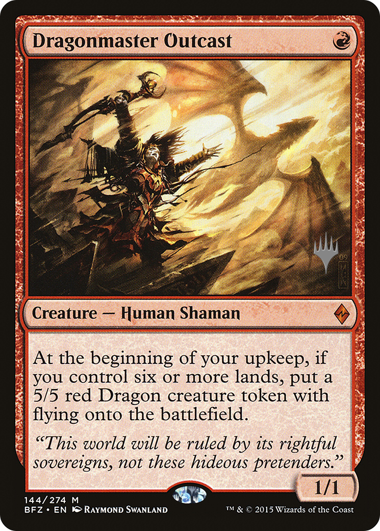 Dragonmaster Outcast (PPM21-144P) - Battle for Zendikar Promos (Promo Pack)