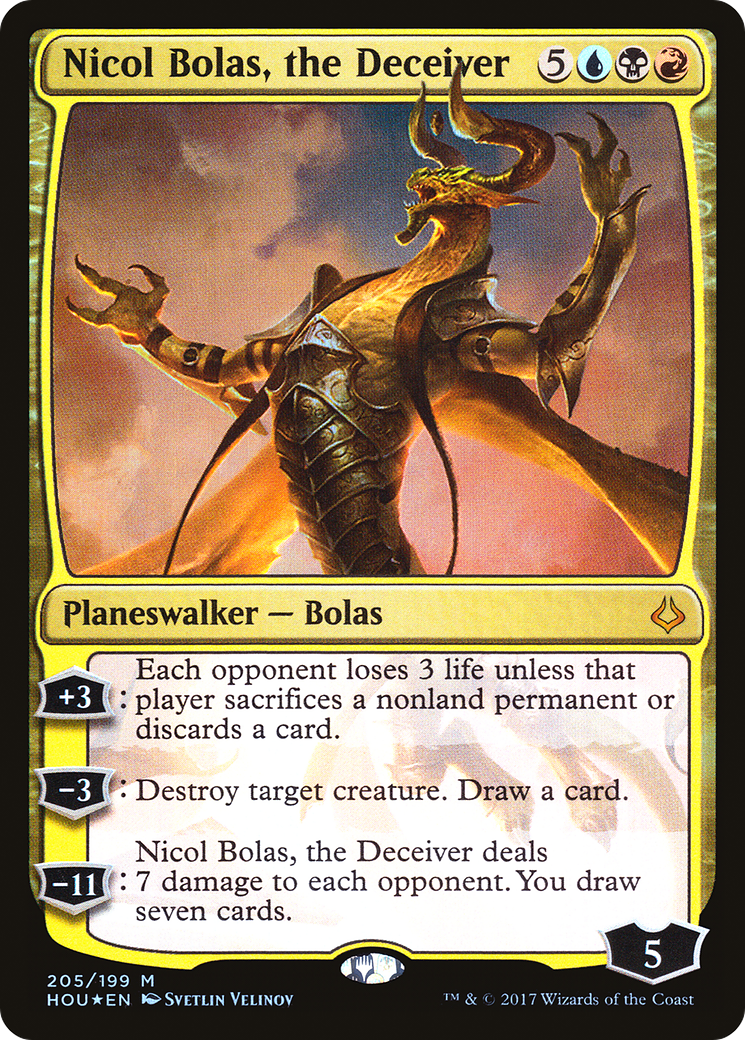 Nicol Bolas, the Deceiver (HOU-205) - Hour of Devastation Foil