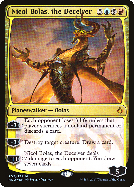 Nicol Bolas, the Deceiver (HOU-205) - Hour of Devastation Foil