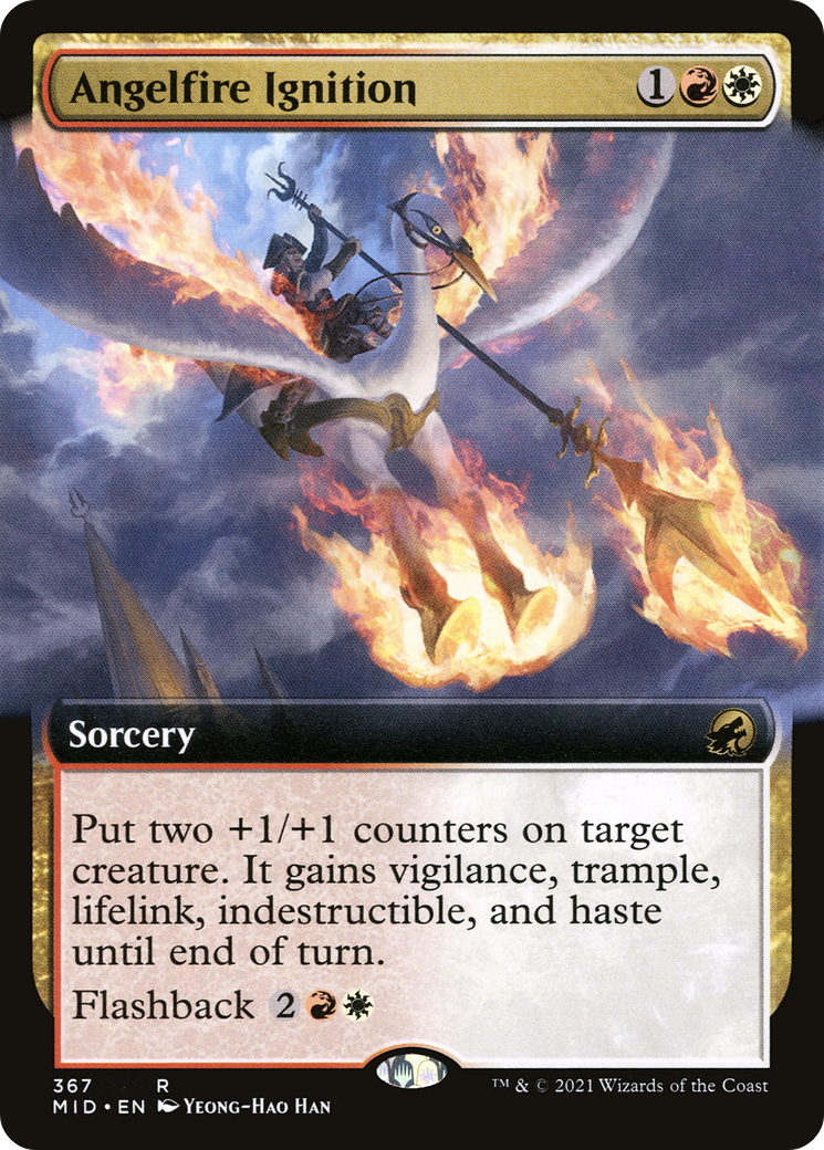 Angelfire Ignition (MID-367) - Innistrad: Midnight Hunt: (Extended Art)