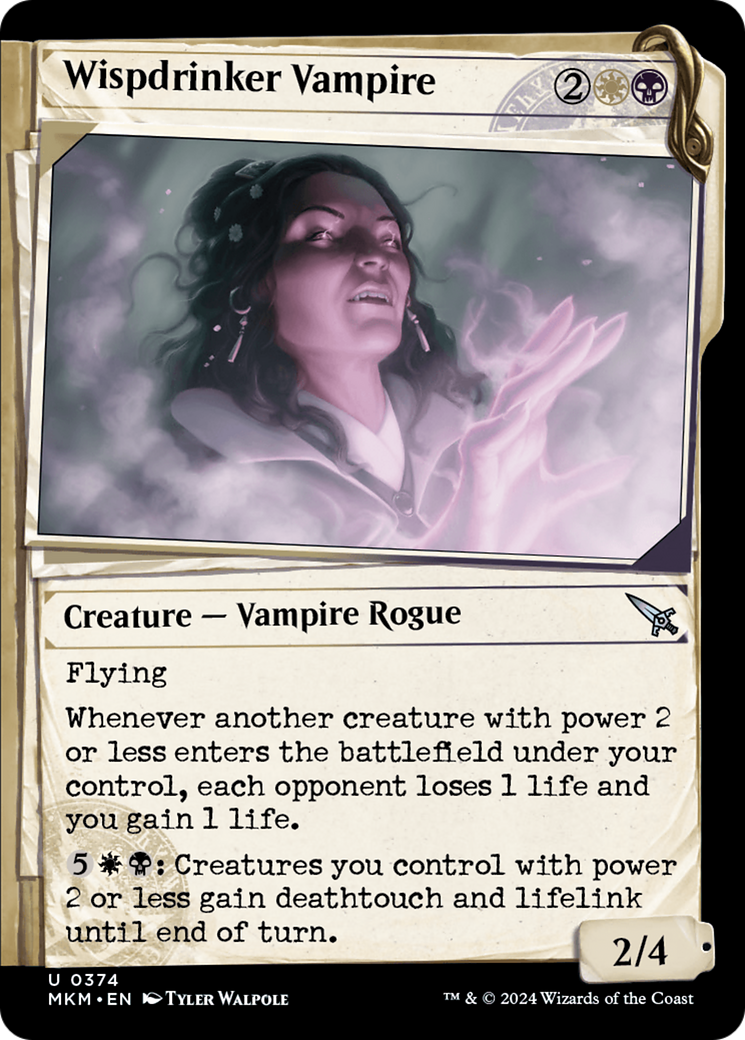 Wispdrinker Vampire (MKM-374) - Murders at Karlov Manor: (Showcase) Foil