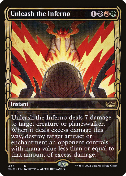 Unleash the Inferno (SNC-337) - Streets of New Capenna: (Showcase) Foil