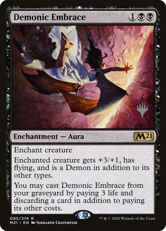 Demonic Embrace (PPM21-95P) - Core Set 2021 Promos Foil (Promo Pack)