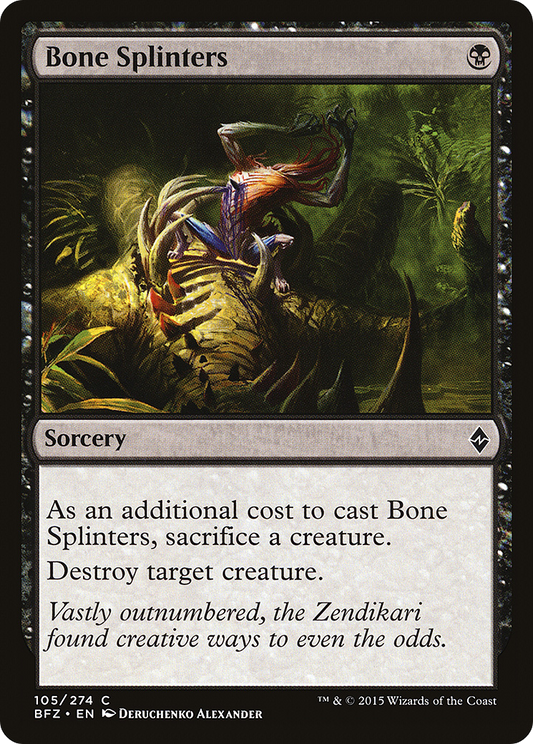 Bone Splinters (BFZ-105) - Battle for Zendikar Foil