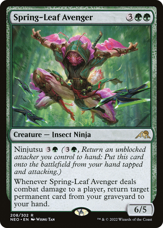 Spring-Leaf Avenger (NEO-208) - Kamigawa: Neon Dynasty Foil