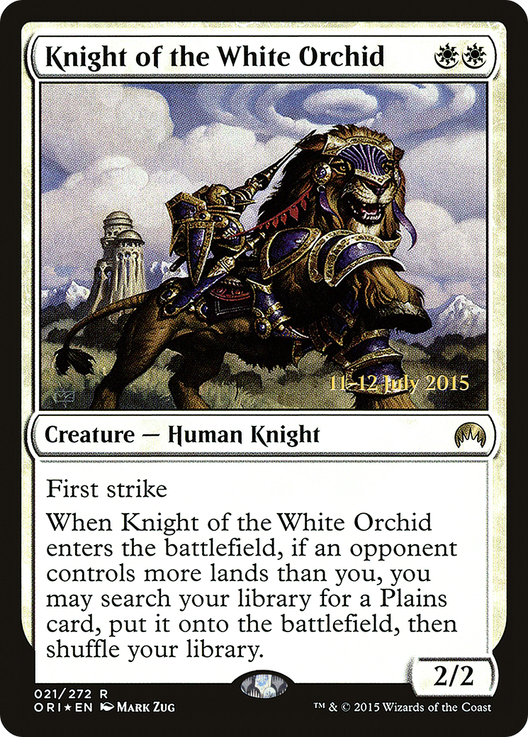 Knight of the White Orchid (PRE-21S) - Magic Origins Promos (Prerelease) Foil