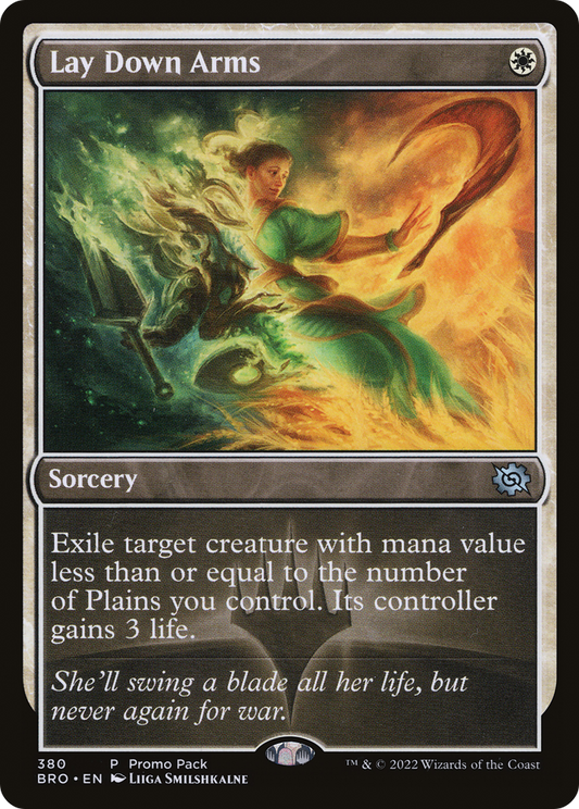 Lay Down Arms (PPBRO-380) - The Brothers' War (Promo Pack) Foil