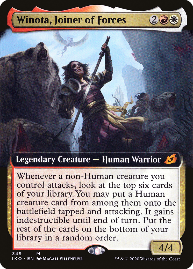 Winota, Joiner of Forces (IKO-349) - Ikoria: Lair of Behemoths: (Extended Art) Foil