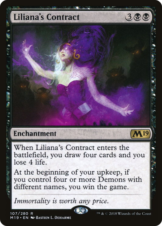 Liliana's Contract (M19-107) - Core Set 2019 Foil