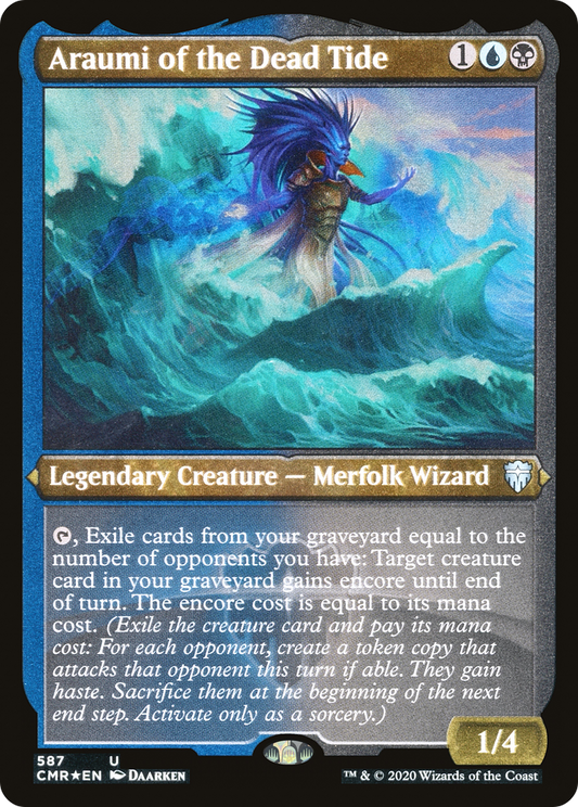 Araumi of the Dead Tide (CMR-587) - Commander Legends Etched Foil