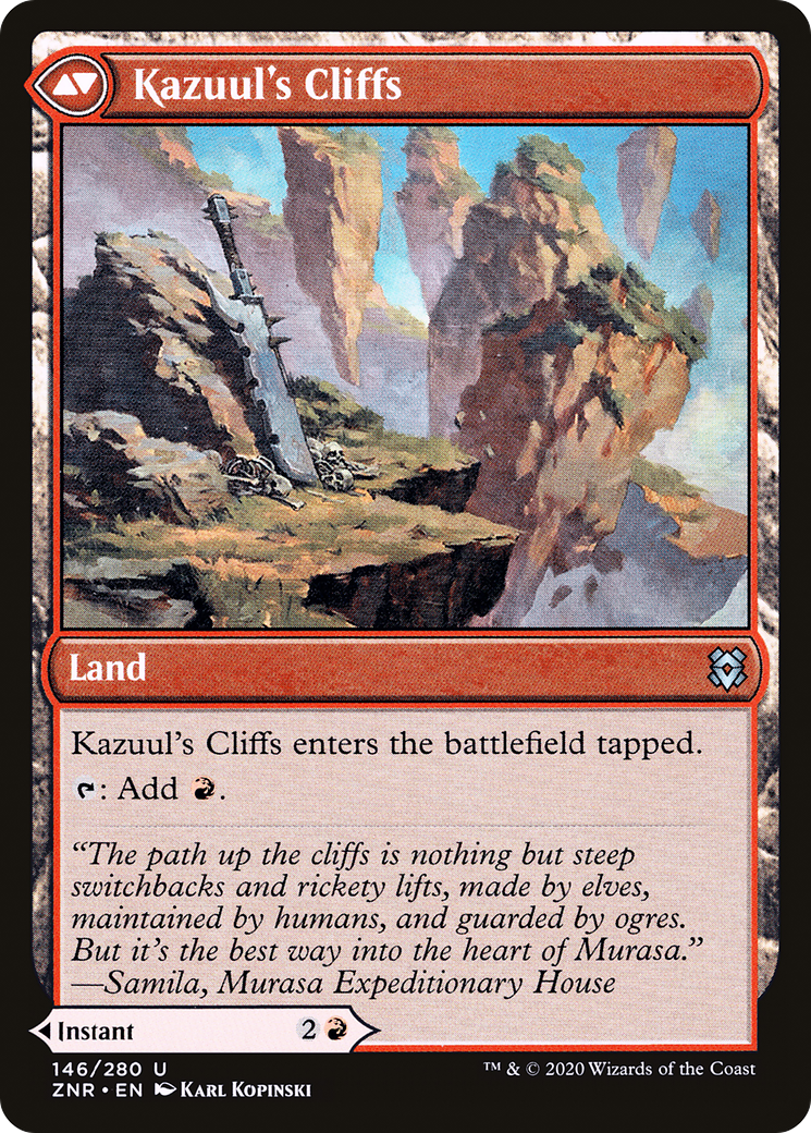 Kazuul's Fury // Kazuul's Cliffs (ZNR-146) - Zendikar Rising