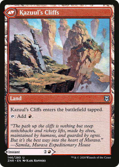 Kazuul's Fury // Kazuul's Cliffs (ZNR-146) - Zendikar Rising