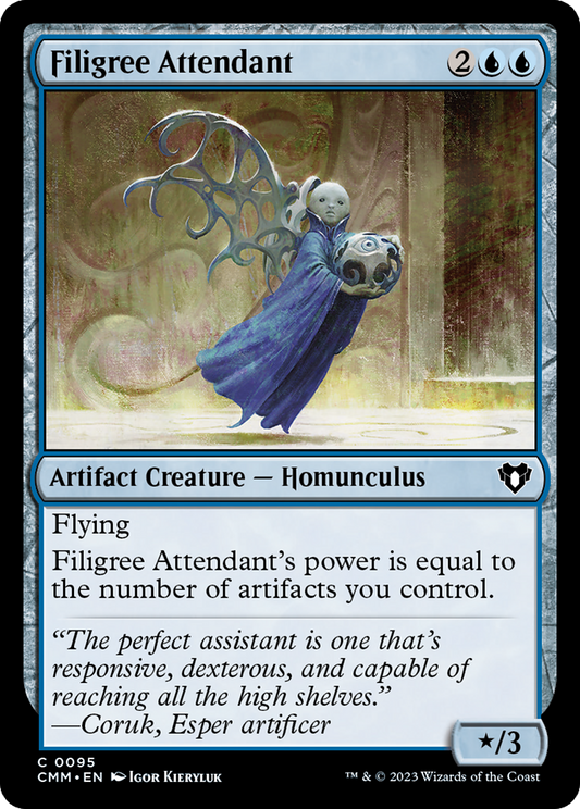 Filigree Attendant (CMM-095) - Commander Masters Foil