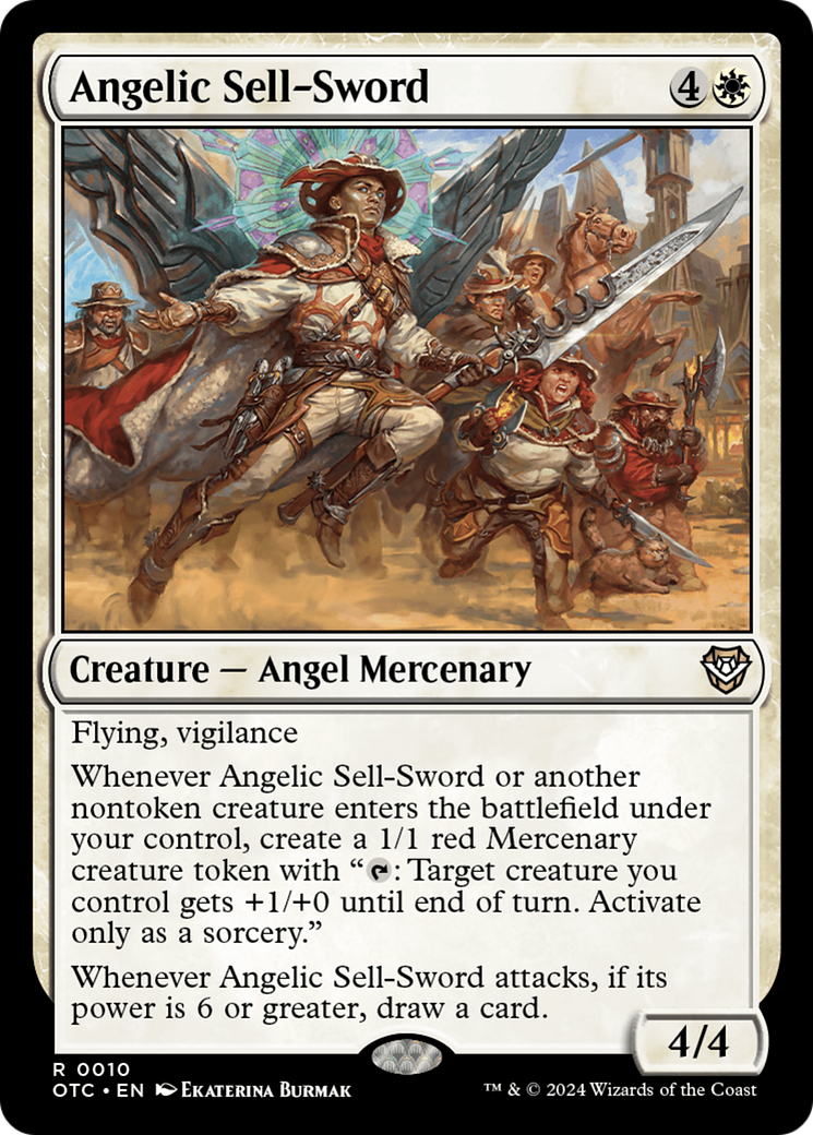 Angelic Sell-Sword (OTC-010) - Outlaws of Thunder Junction Commander