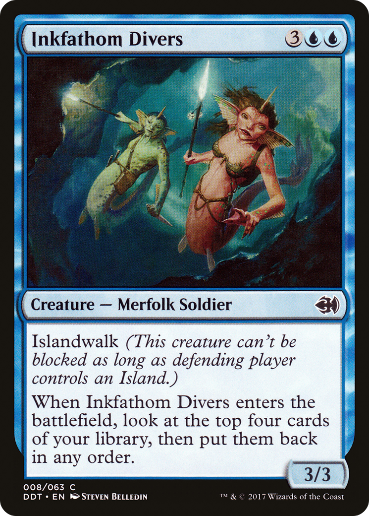 Inkfathom Divers (DDT-008) - Duel Decks: Merfolk vs. Goblins