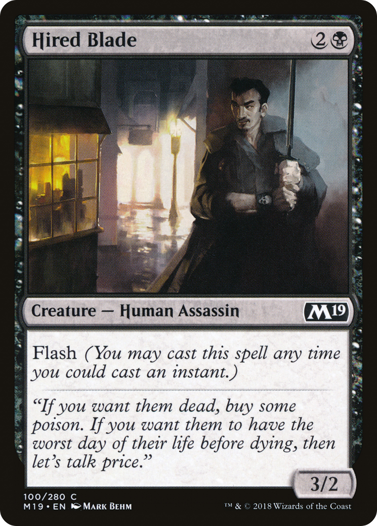 Hired Blade (M19-100) - Core Set 2019