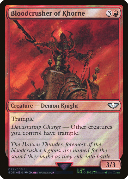 Bloodcrusher of Khorne (Surge Foil) (40K-72★) - Warhammer 40,000 Commander Foil