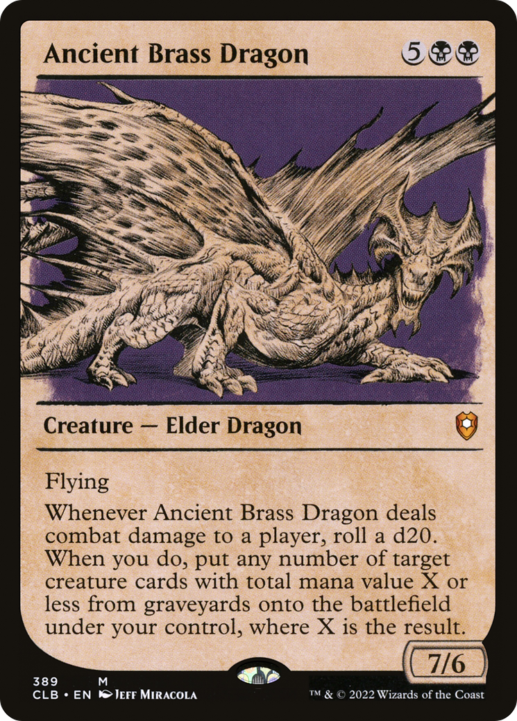 Ancient Brass Dragon (CLB-389) - Commander Legends: Battle for Baldur's Gate: (Showcase) Foil