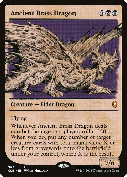 Ancient Brass Dragon (CLB-389) - Commander Legends: Battle for Baldur's Gate: (Showcase) Foil