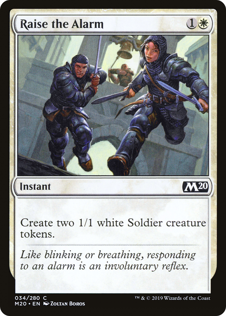 Raise the Alarm (M20-034) - Core Set 2020