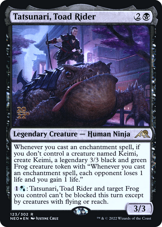 Tatsunari, Toad Rider (PNEO-123S) - Kamigawa: Neon Dynasty Promos Foil