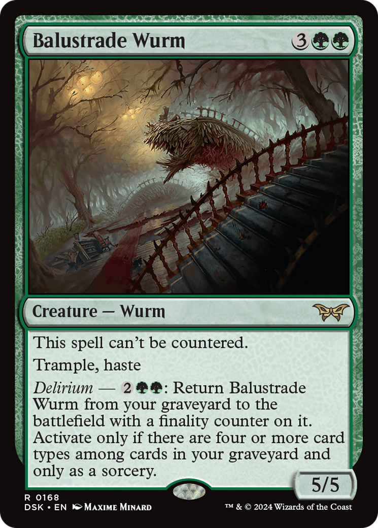 Balustrade Wurm (DSK-168) - Duskmourn: House of Horror Foil