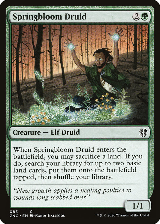 Springbloom Druid (ZNC-083) - Zendikar Rising Commander