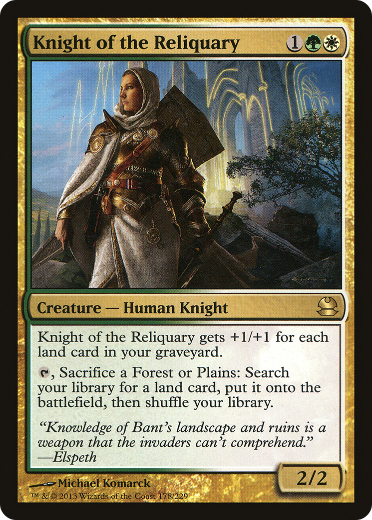 Knight of the Reliquary (MMA-178) - Modern Masters Foil