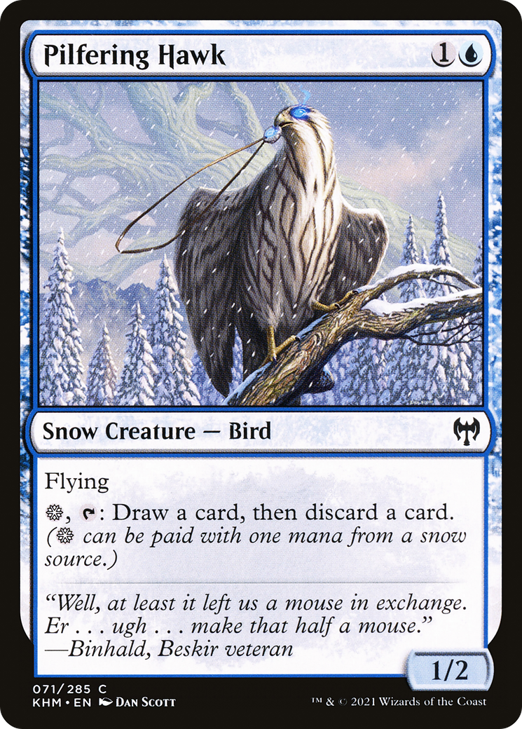 Pilfering Hawk  (KHM-071) - Kaldheim: (snow)