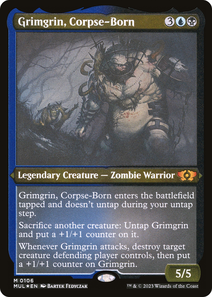 Grimgrin, Corpse-Born (MUL-106) - Multiverse Legends Etched Foil