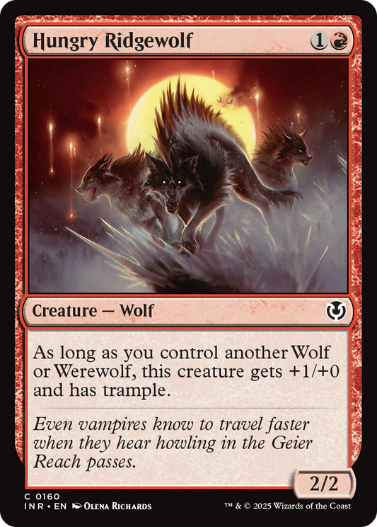 Hungry Ridgewolf (INR-160) - Innistrad Remastered Foil
