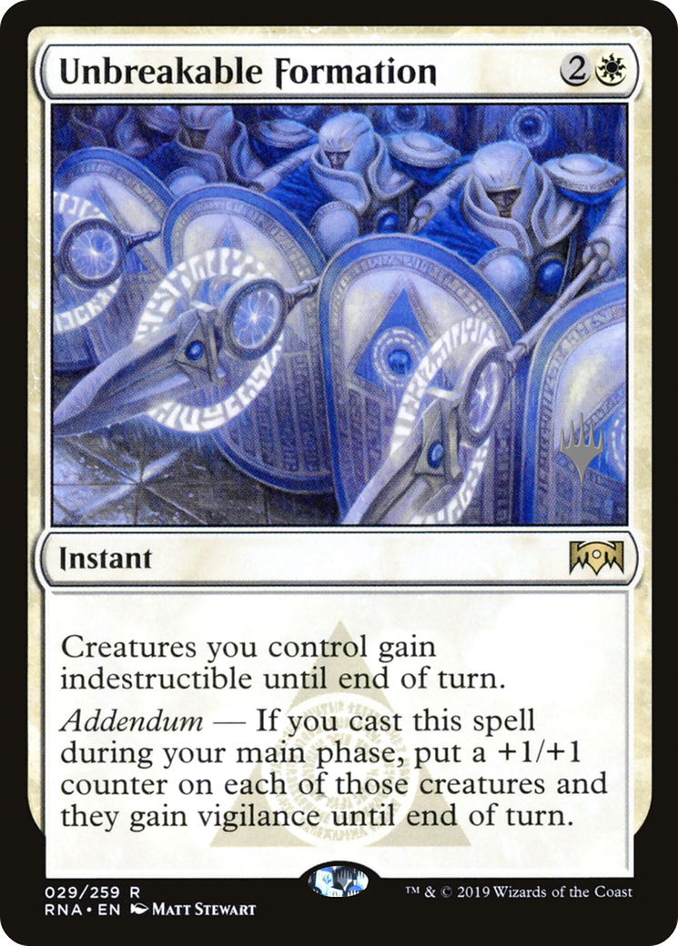 Unbreakable Formation (PPZNR-029) - Ravnica Allegiance Promos (Promo Pack) Foil