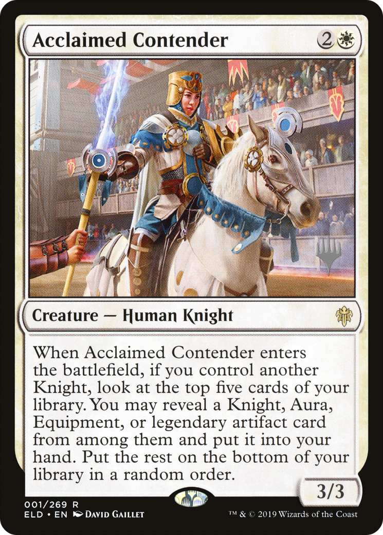 Acclaimed Contender (PPELD-01P) - Throne of Eldraine Promos Foil (Promo Pack)