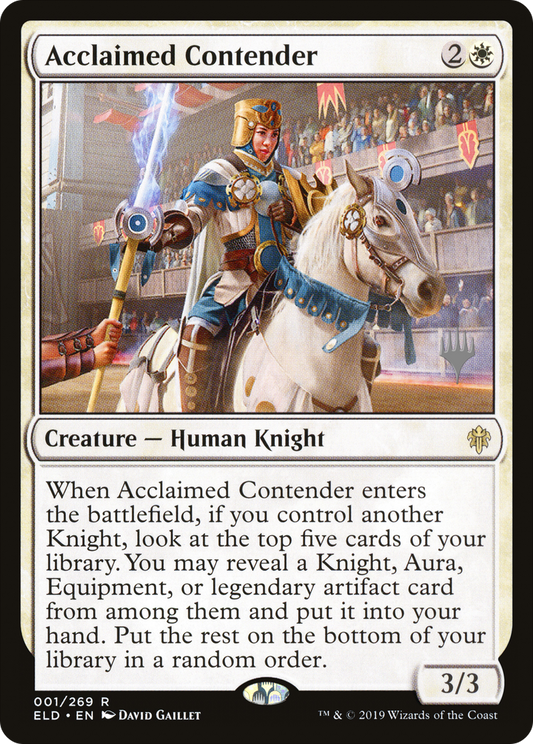 Acclaimed Contender (PPELD-01P) - Throne of Eldraine Promos Foil (Promo Pack)