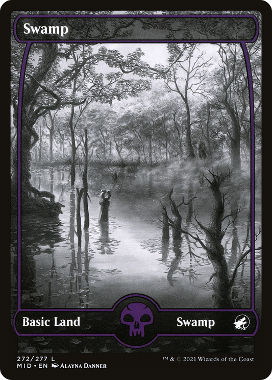 Swamp (MID-272) - Innistrad: Midnight Hunt: (Full Art, Showcase)