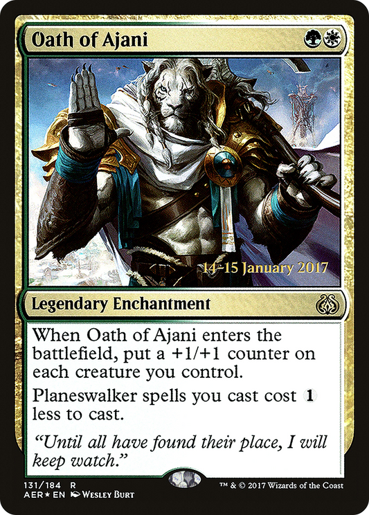 Oath of Ajani (PAER-131S) - Aether Revolt Promos Foil