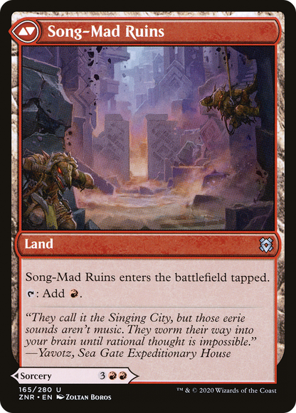 Song-Mad Treachery // Song-Mad Ruins (ZNR-165) - Zendikar Rising